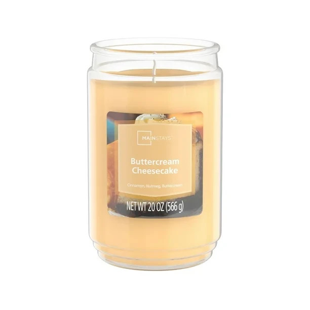 Mainstays Scented Single-Wick Large Glass Jar Candle, 20 oz – Select Scent
