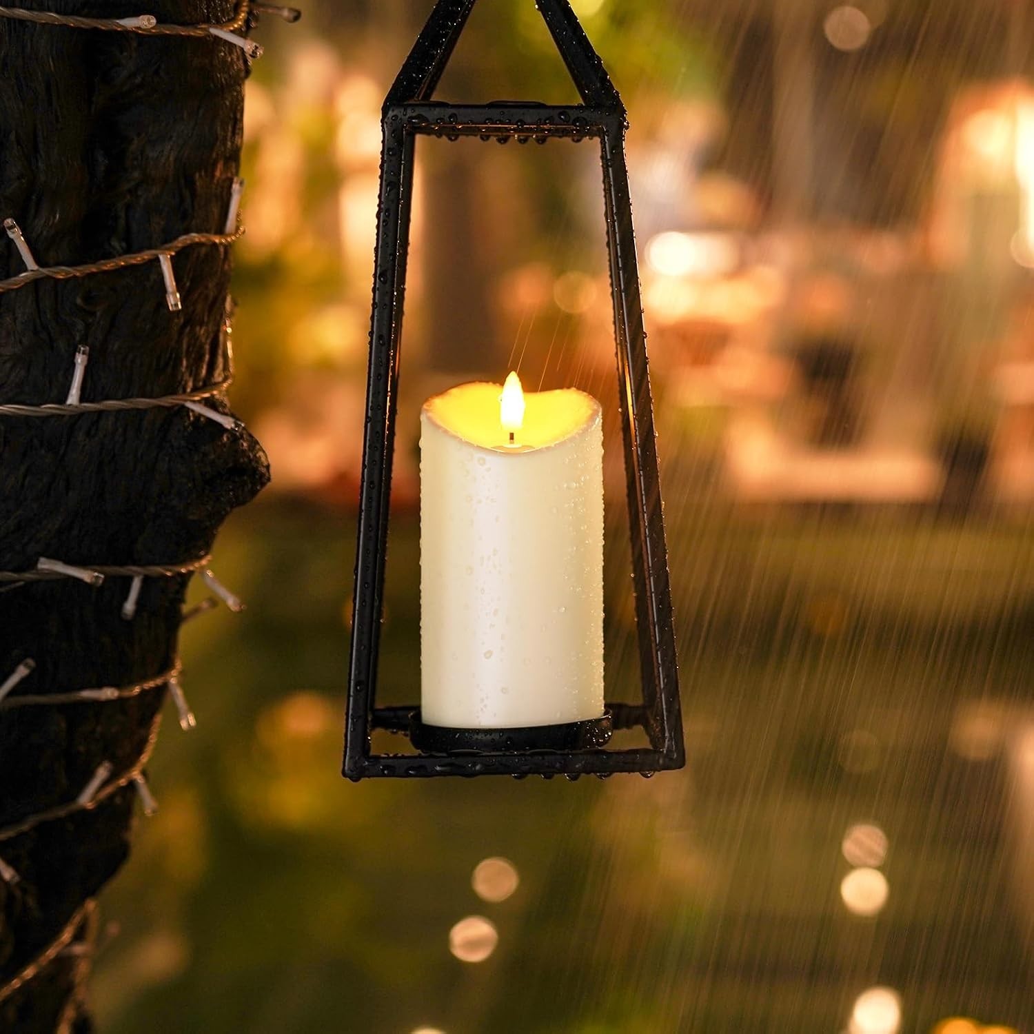 Indoor-Outdoor Flameless Candle Set – Waterproof LED Pillars with Remote Control
