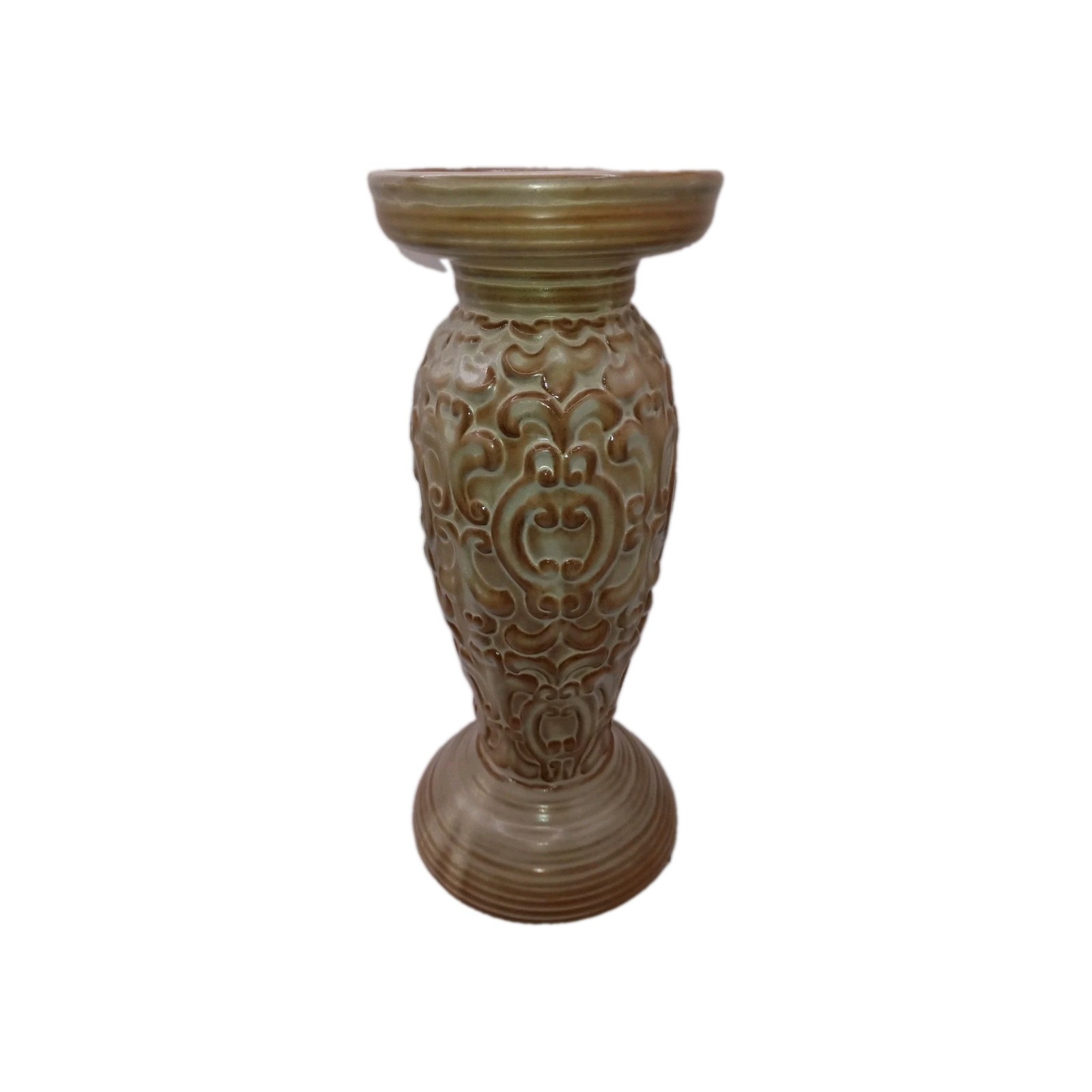 Biltmore Inspirations Pillar Candle Holder Brocade Collection 10 By 4 3/4 in