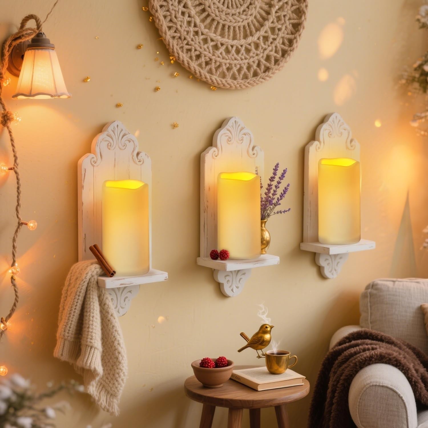 Flameless Candles 4″ 5″ 6″ Outdoor Indoor Pillars Battery Operated Flickering…
