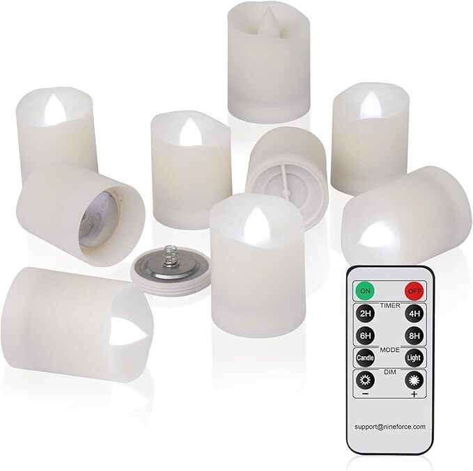 LED Flameless Candles Tea Lights Candle Votive Flameless Candle w/ Remote &Timer