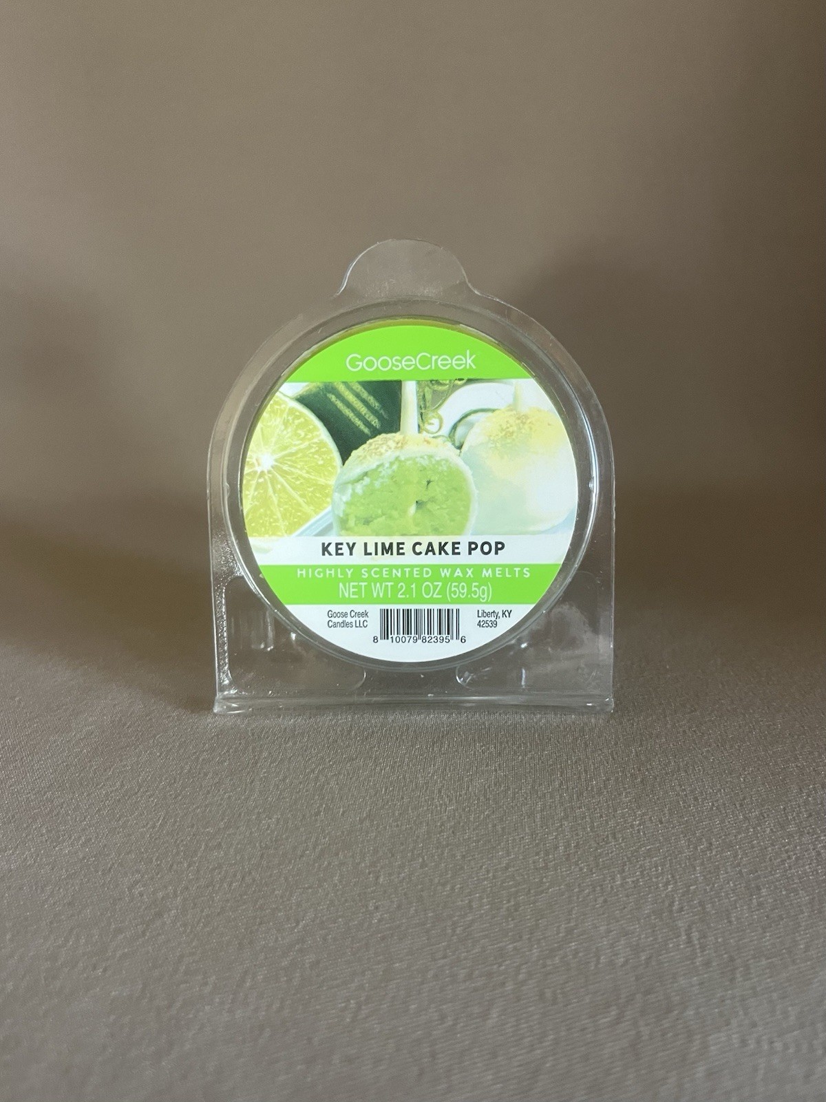 2 1/2” GooseCreek Key Lime Cake Pop Highly Scented Wax Melts, New In Package!