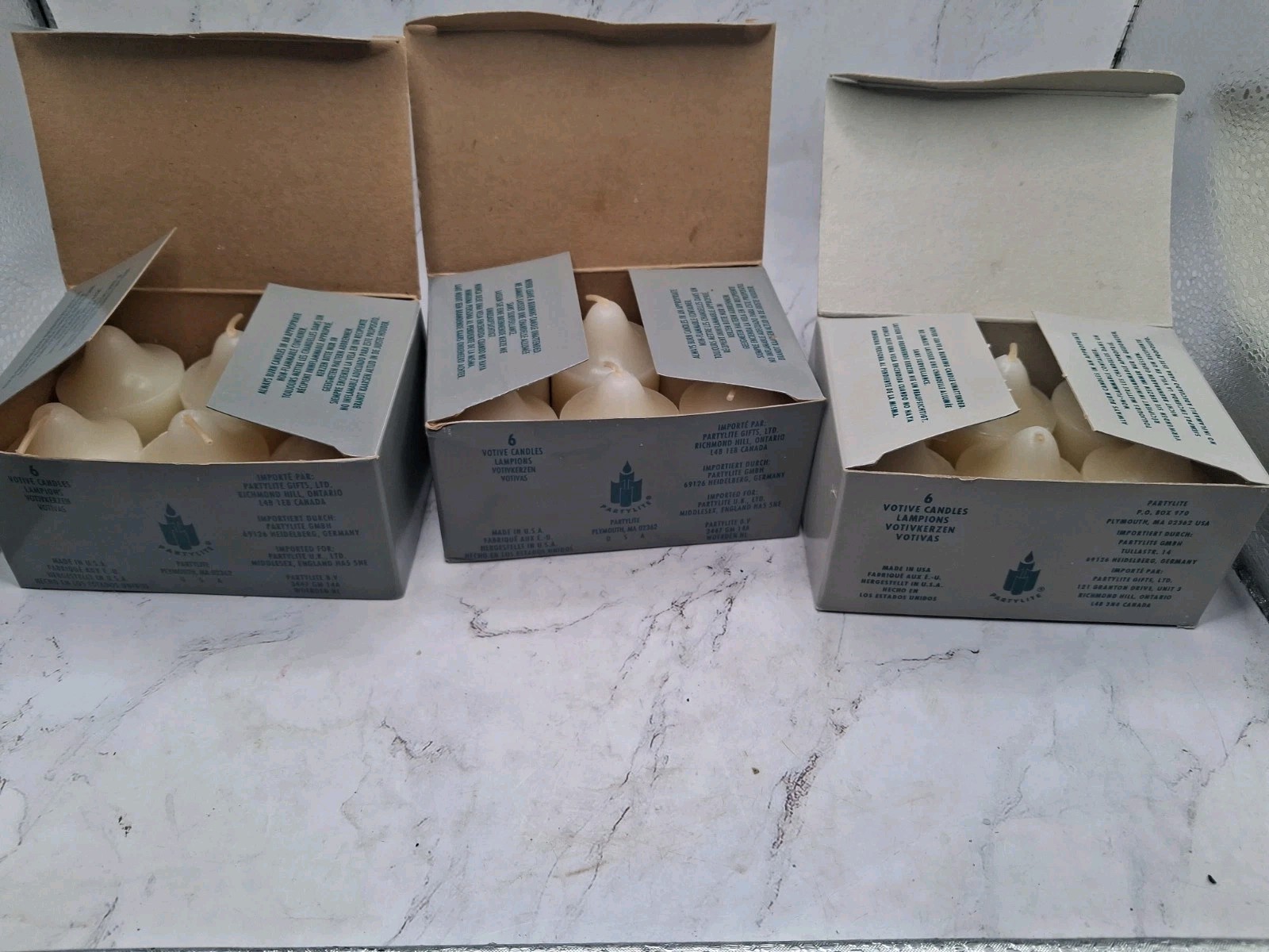 PartyLite Votive Candles Lot of 5 Boxes 30 Total Various Scents And Colors