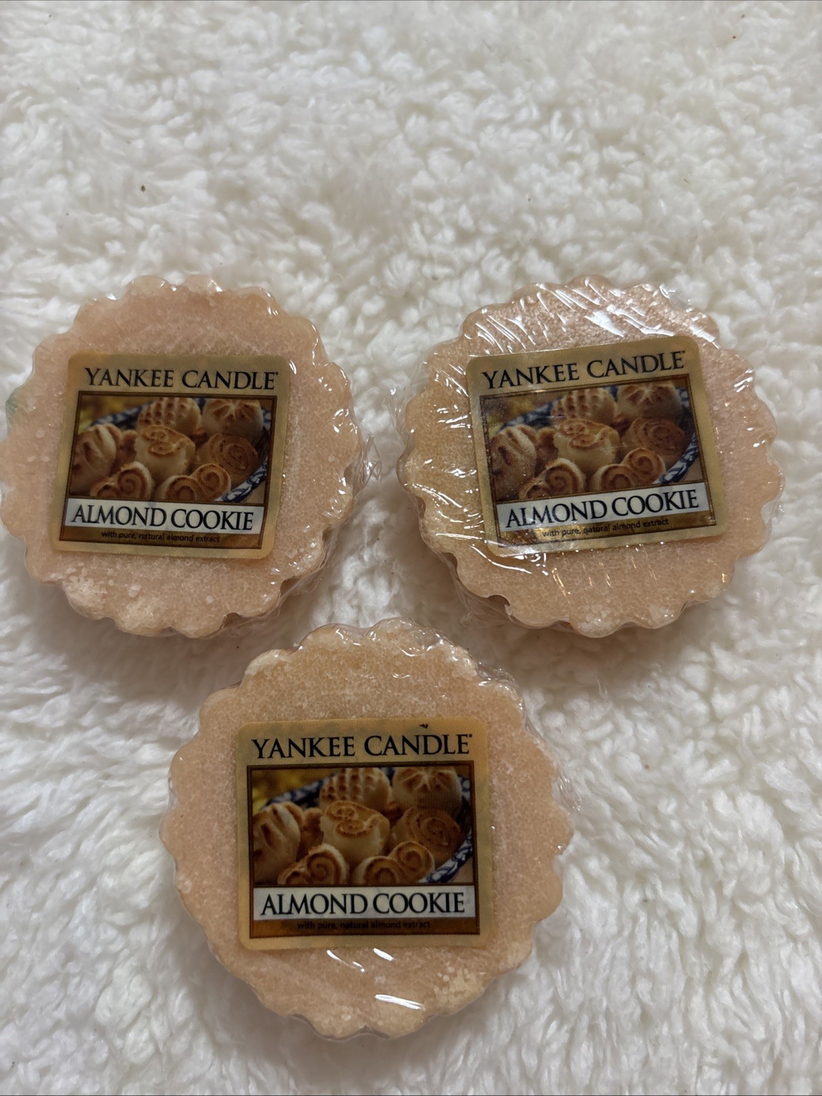 yankee candle tarts lot Of 3 almond cookie HTF retired