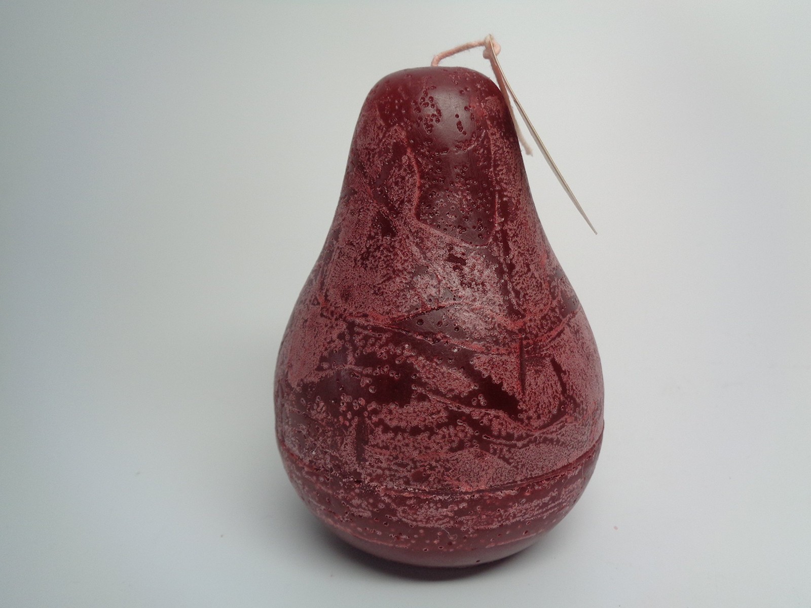 Vance Kitira Timber Wax Pear Shaped, Wine Color, Unscented Candle, 3″Dx4.5″H