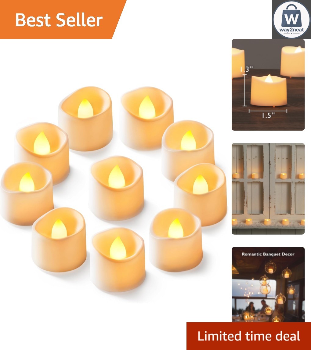 Flameless Flickering LED Tea Lights – Safe Decorative Candles for Indoor/Outdoor