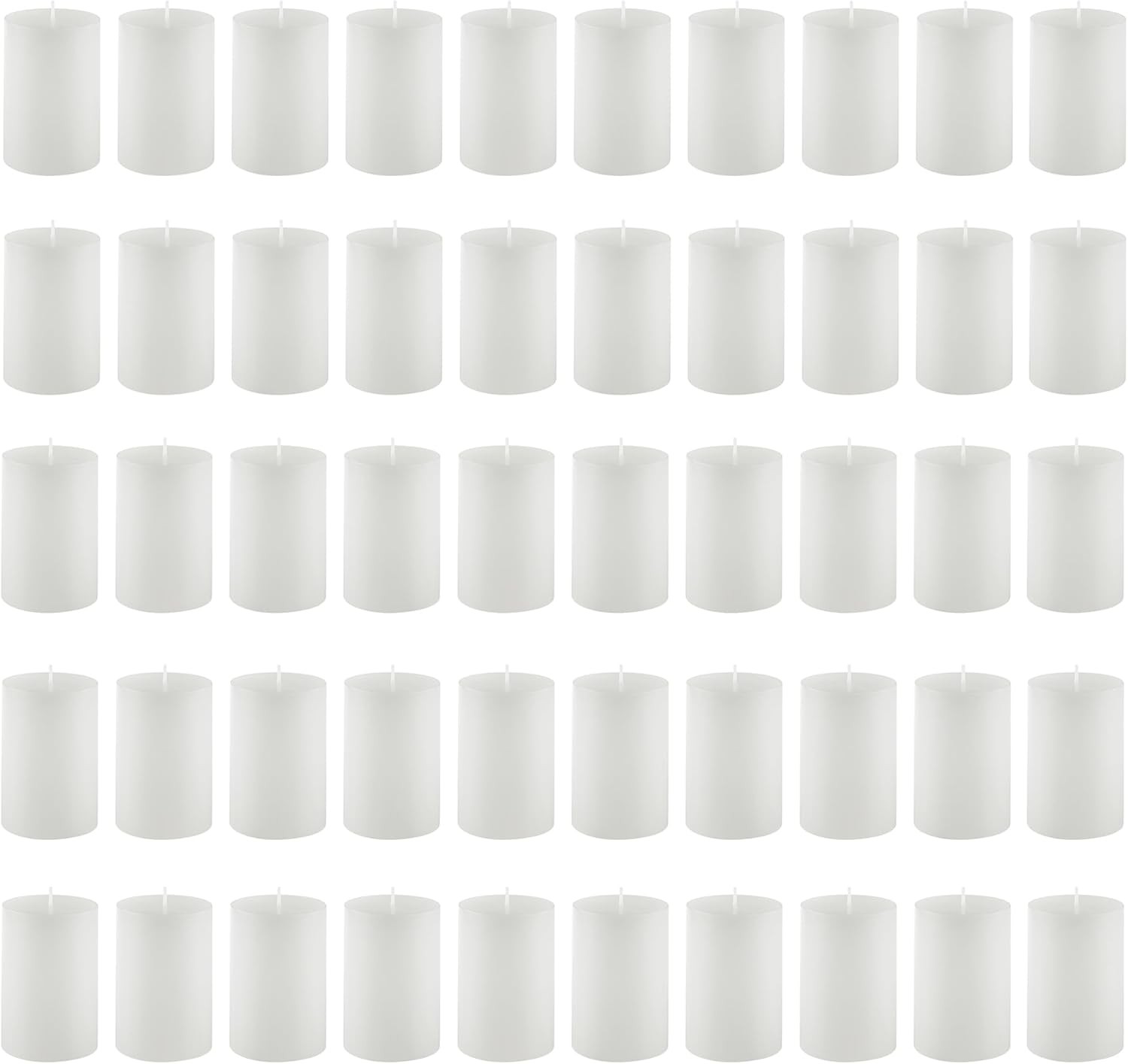 24-pack Warm White Unscented Clear Glass Cup Votive Candles.