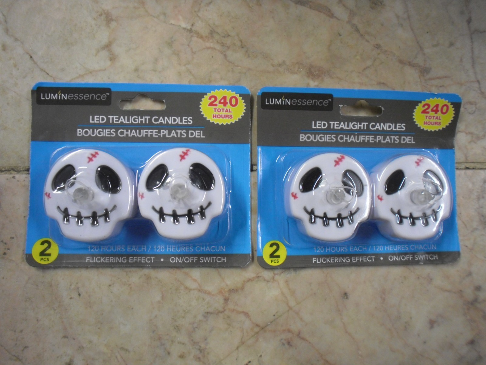 2 X 2 PK LED Tealight Candles 120 hours Each Flickering Effect On/Off Switch