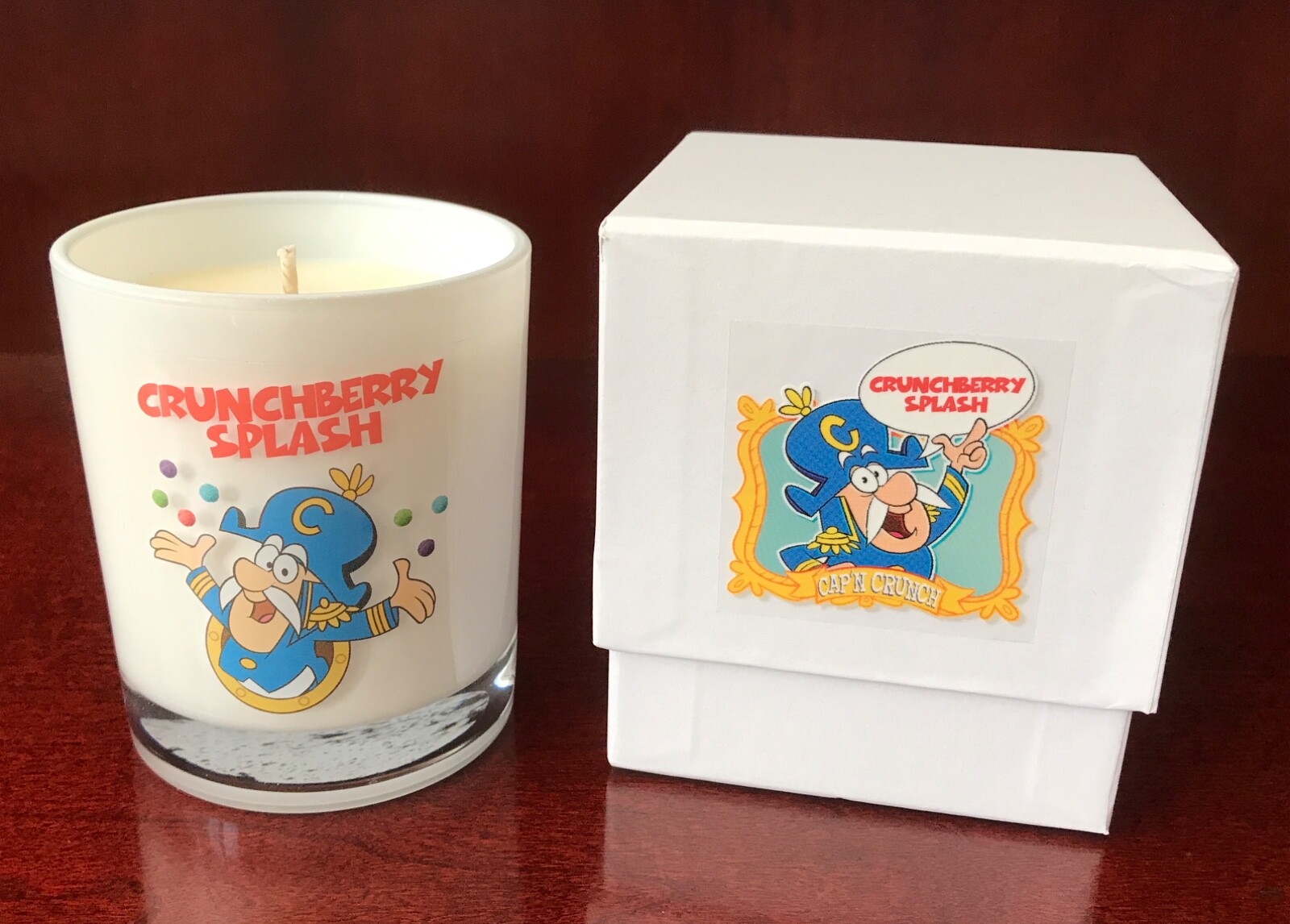 Cap’N Crunch CRUNCHBERRY SPLASH Custom Candle / promo (Brand New)