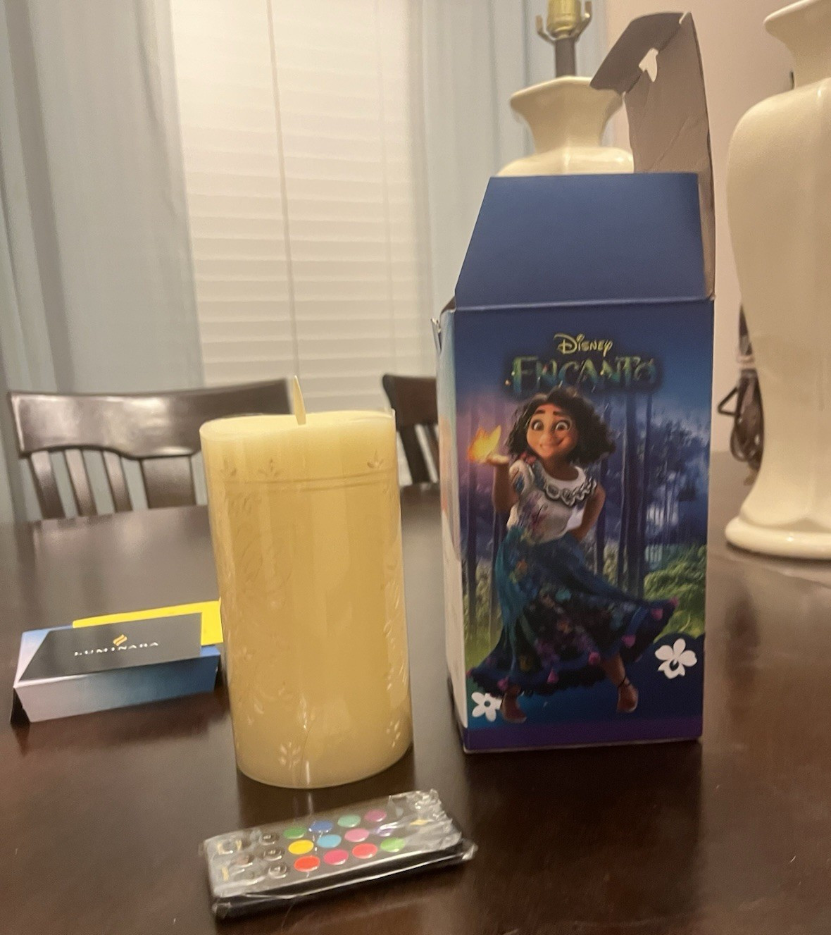 Luminara Flameless LED Color Changing Pillar Candle Remote Disney Encanto