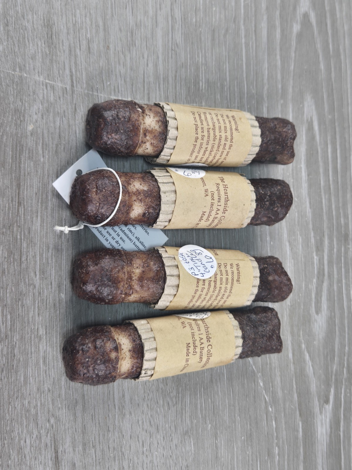 Hearthside Collection Dark Brown 4″ Tall LED Candles Lot of 4