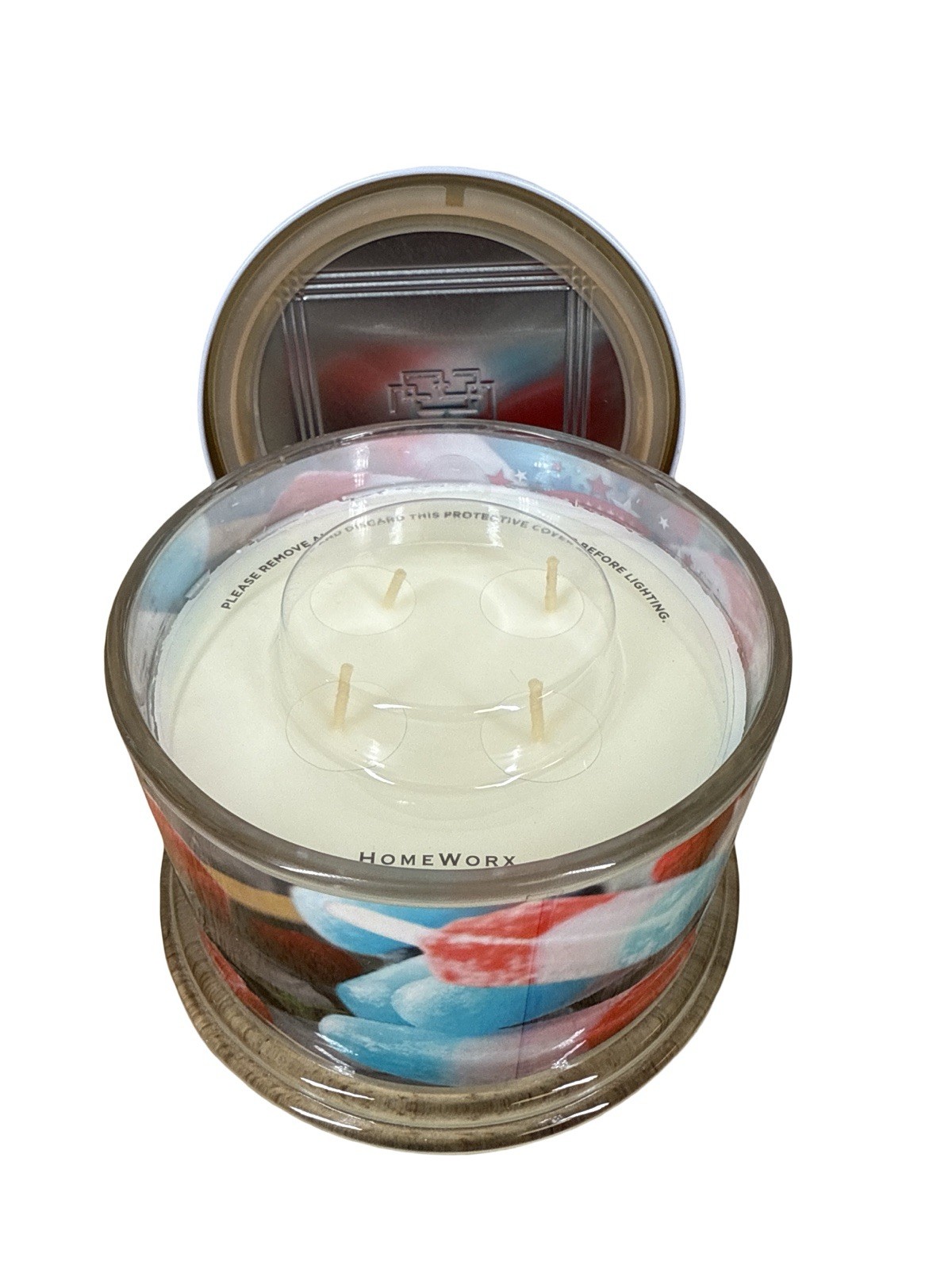 Homeworx by Slatkin & Co. Candle FROZEN RAINBOW POP – 4 Wick – NEW