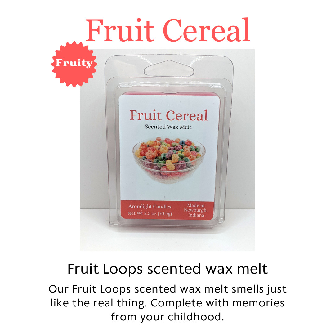Lot of 3 Fruit Cereal Scented Wax Melts 100% Soy Wax Tarts Home Fragrance