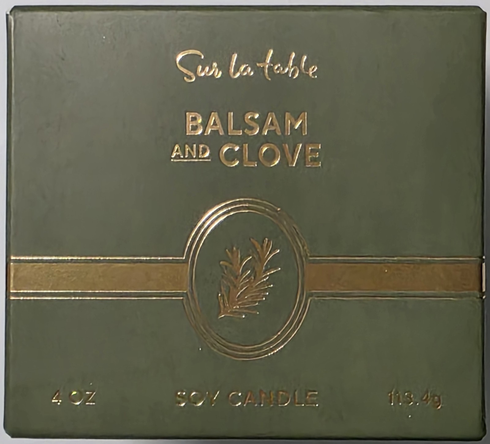 SUR LA TABLE Balsam & Clove Candle🕯4 oz | FREE SHIPPING | NEW | SOY | SEALED |