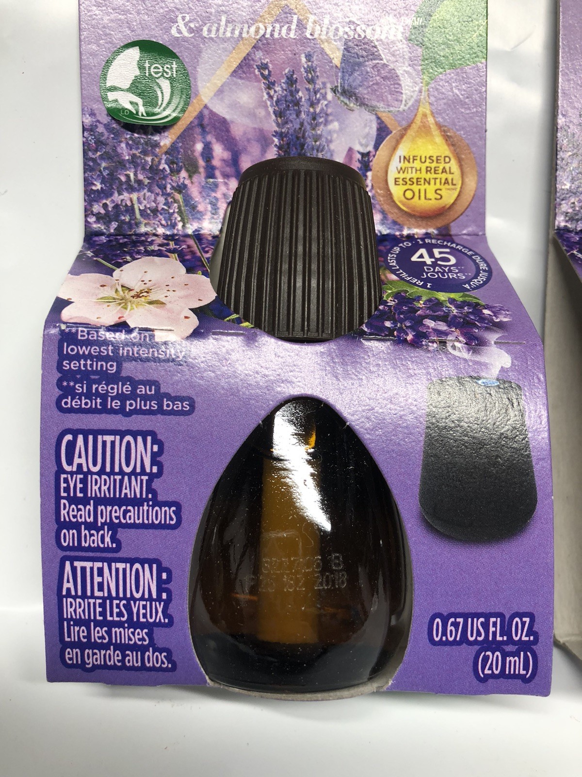 2 Pack Air Wick Essential Mist Lavender & Almond Blossom 0.67 Fl Lasts Up To 45d