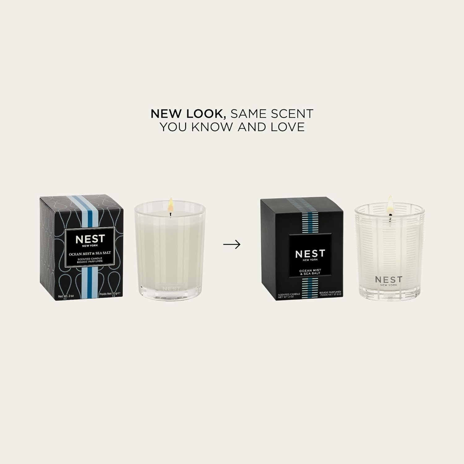 NEST New York Scented Votive Candle, Ocean Mist & Sea Salt – 2 oz