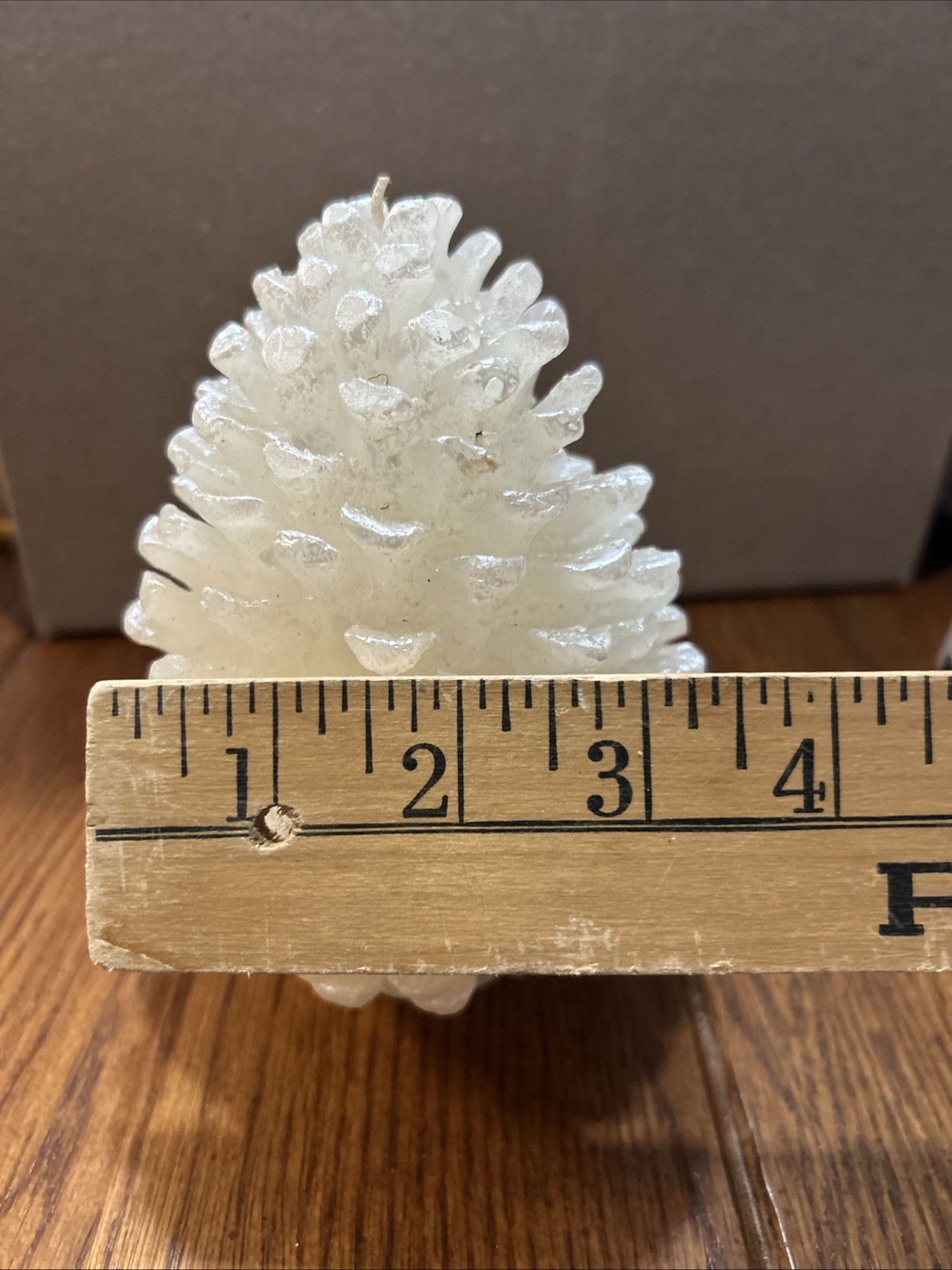 Christmas Vintage 5.5” Pinecone Shaped Candle Retro Farmhouse
