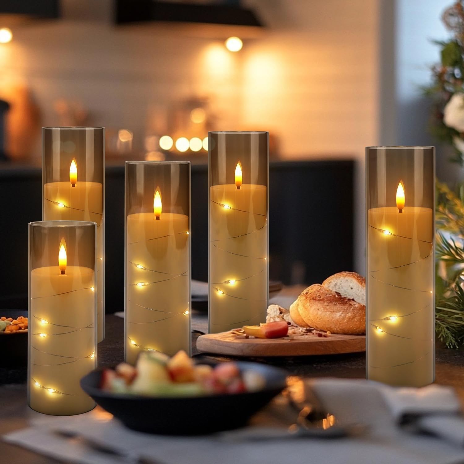24 Pack Flameless LED Pillar Candles with Remote & Timer, Flickering Battery …