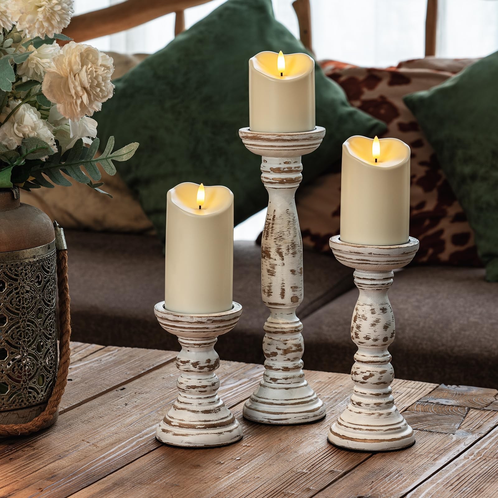 Outdoor Waterproof Flameless Candles, Led Candle With Remote, 3Pcs Battery Op…