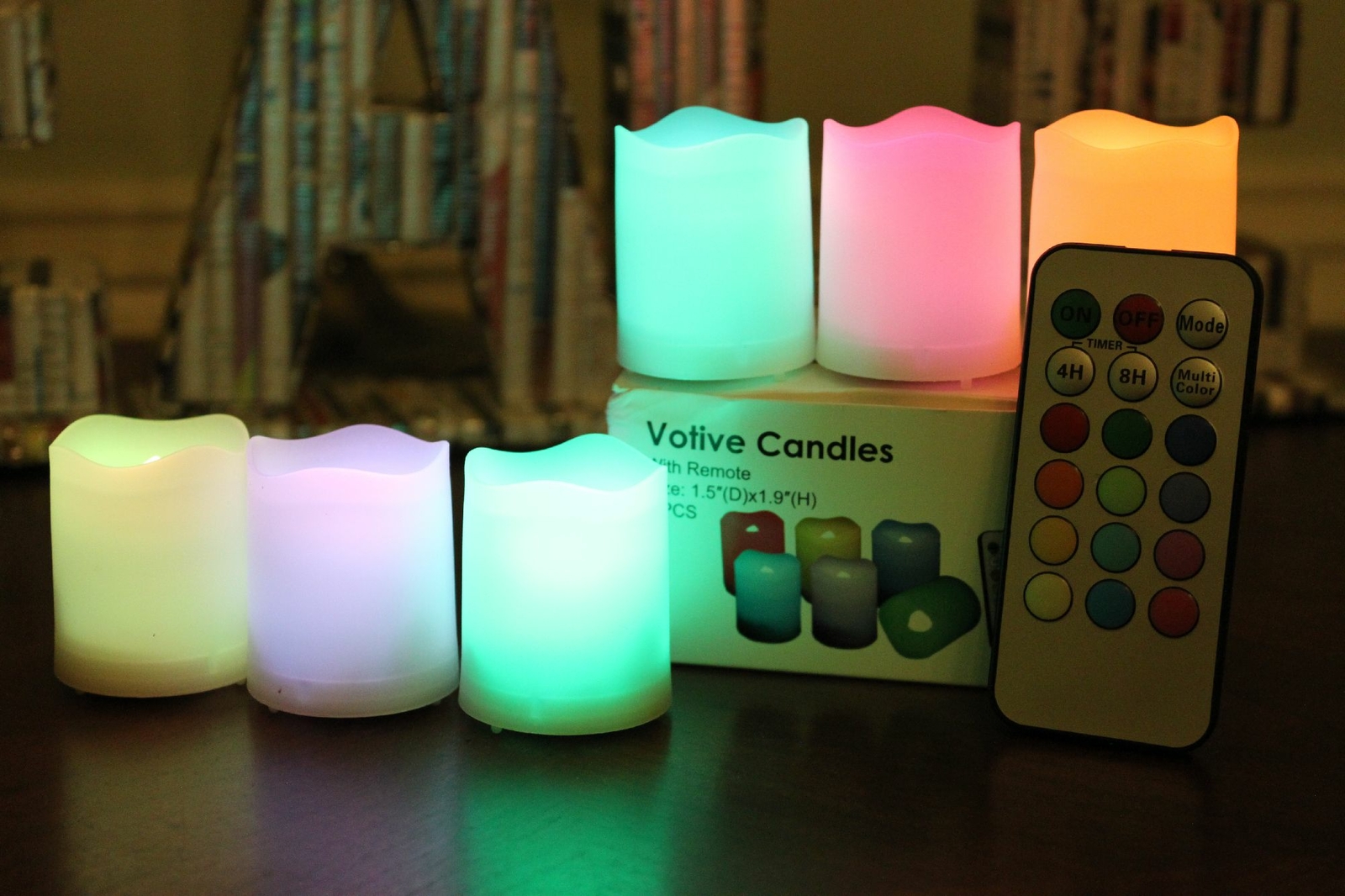 EcoGecko Indoor/Outdoor Remote Controlled Color Changing Votive Candlest
