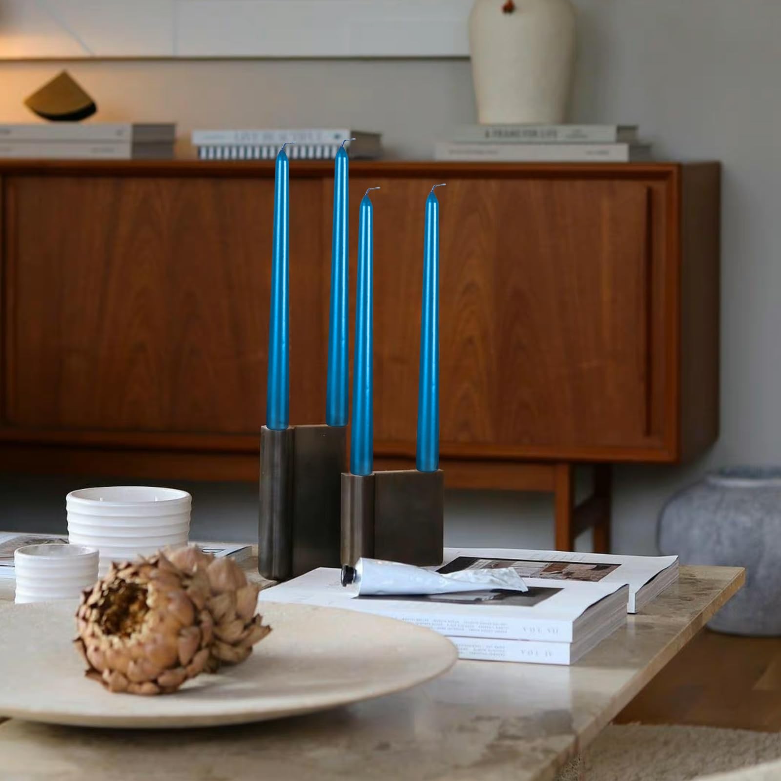 10 Inch Taper Candle, Set of 12,Tapered Candles Burn for 7 Hours, Long Sticks,Ta
