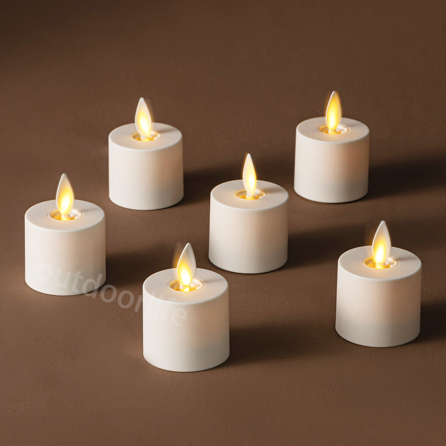 Luminara Flameless Battery LED Tealight Candles with Remote Ivory 2″ H X 1.4″D