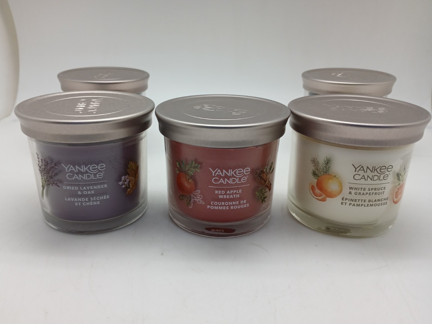 5x Yankee Candle Small Tumbler Jar Scented Candles 4.3oz Soy Wax Variety Pack