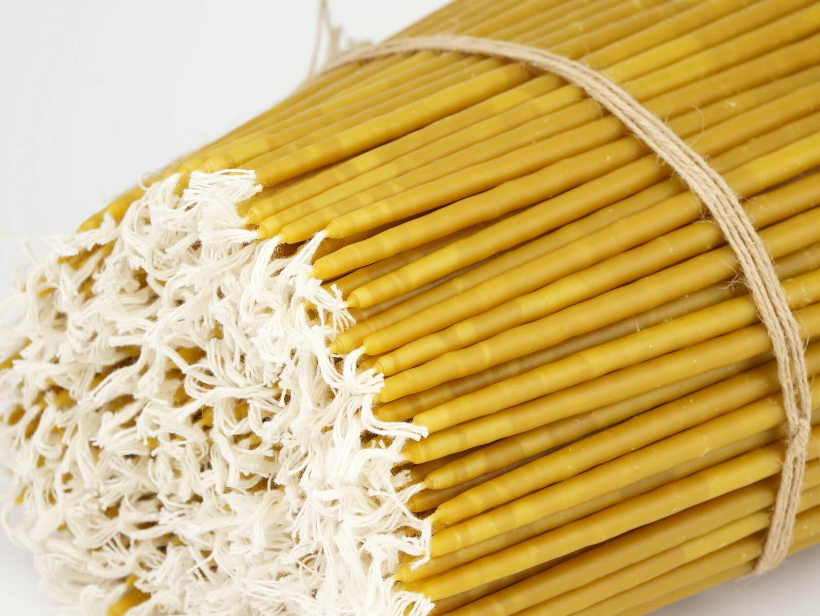 Pure Beeswax Taper Candles – Orthodox Church, Bulk, Ritual, Prayer, 11″ (27cm)