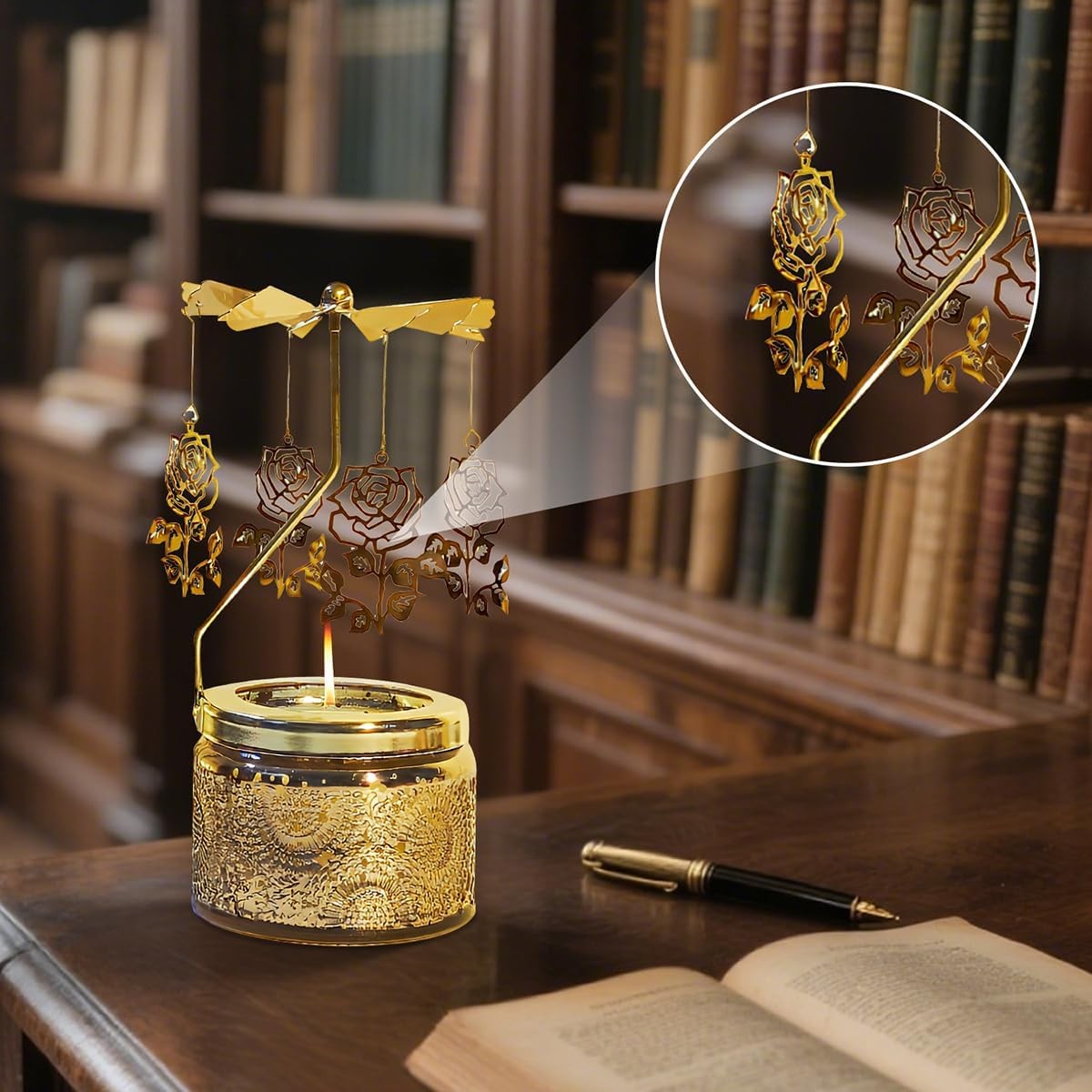 Elegant Butterfly Candle with Rotating Holder Box Set Gift For Women Home Decor
