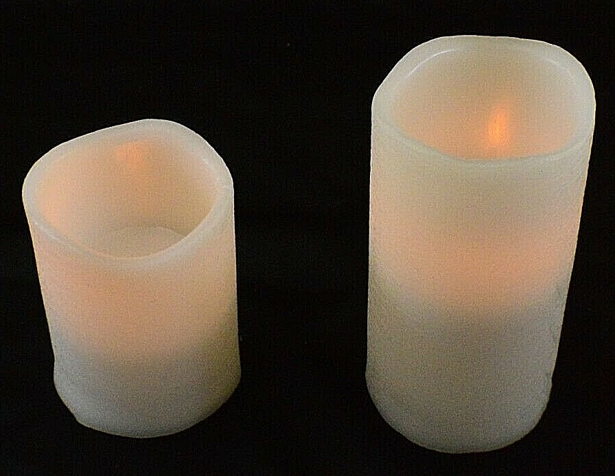 LED Remote/Timer Operated Candles-Faux Wax-pkg of 2ea requires 3AAA NOTIncluded