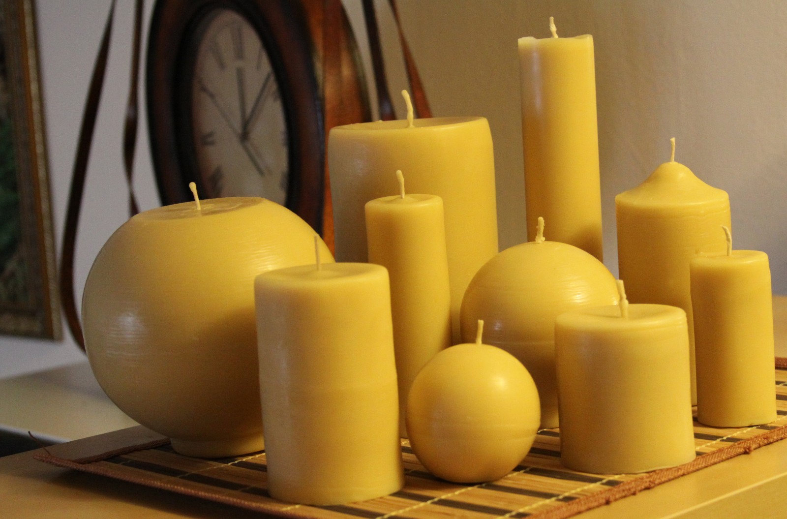 Handmade 100% Pure Beeswax Candles Cotton Wick