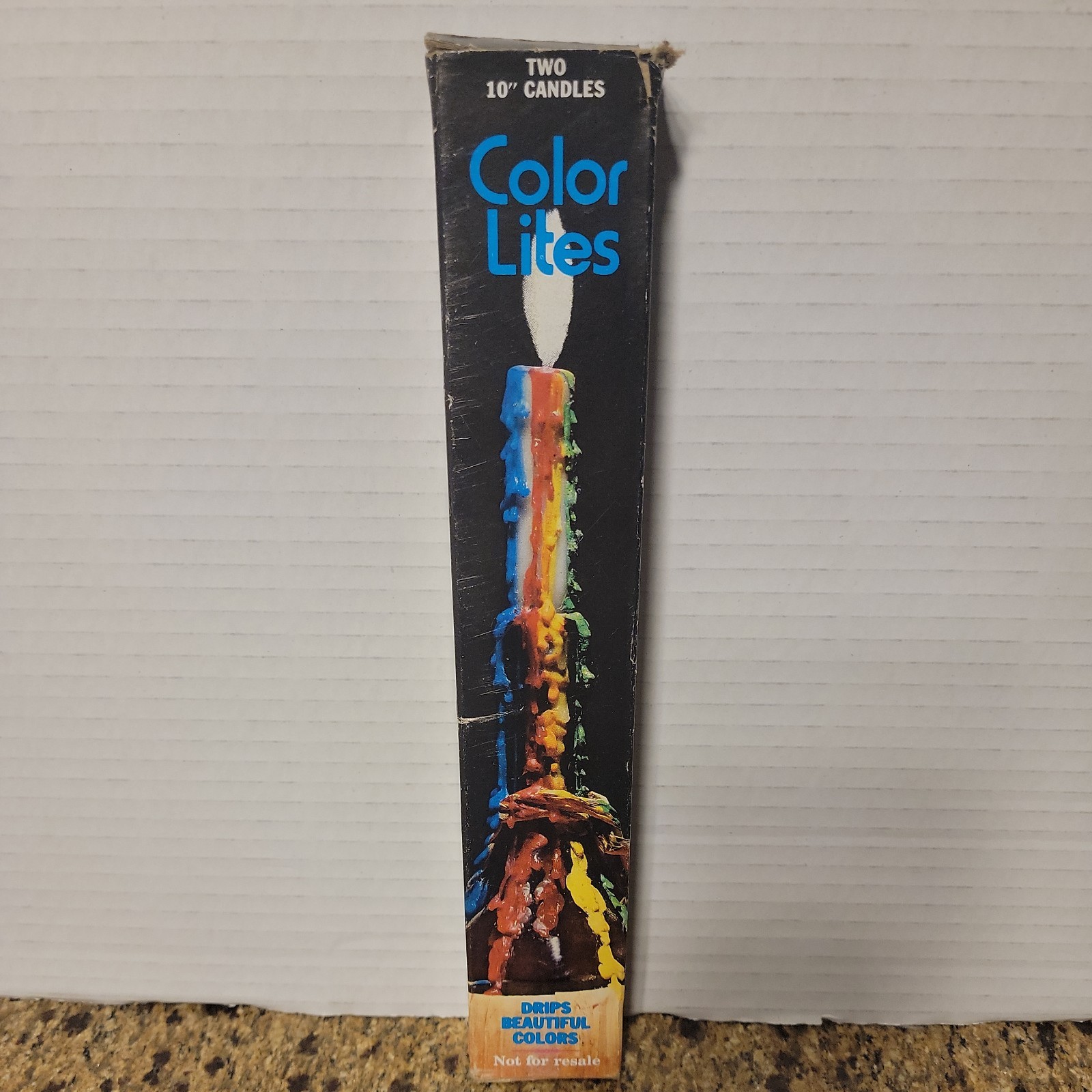 Vintage NEW Color Lites Taper Candles Drip Multi Color Taper Wax Candle Set