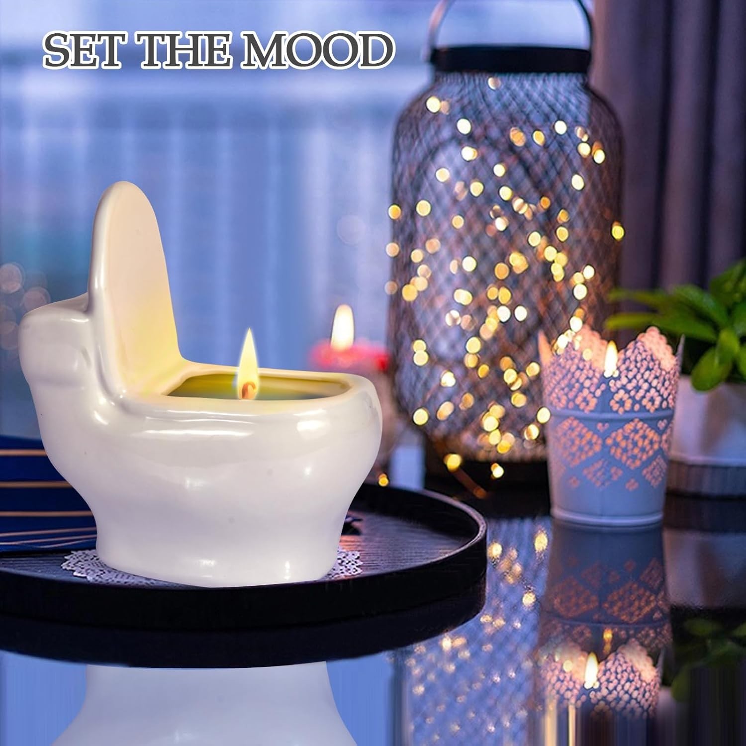 Aromatherapy Candle,Humorous Toilet Designs,Burns for Over 60 Hours,Bathroom Can