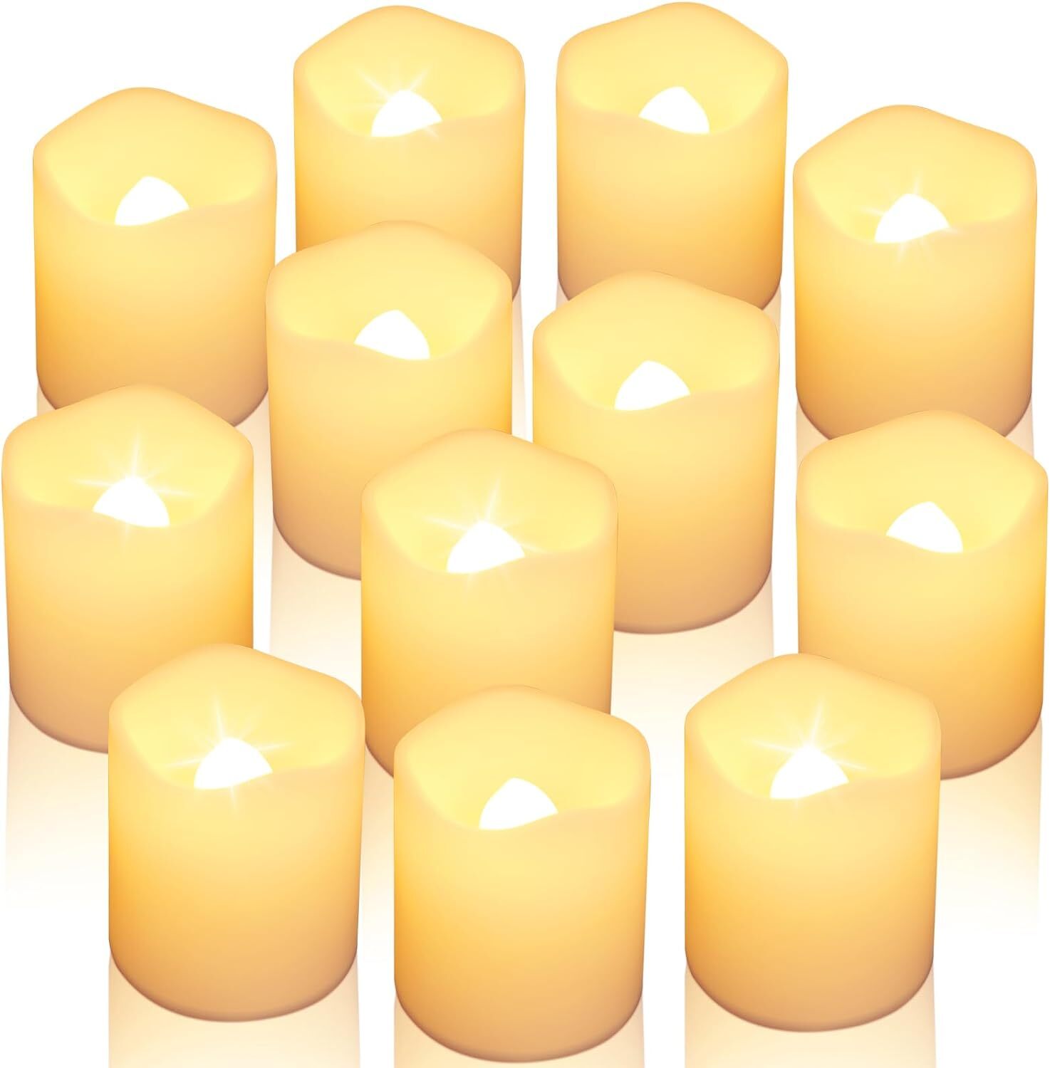 24pcs Flameless Votive Candles, Flameless Flickering Electric Fake Candle- 200hr