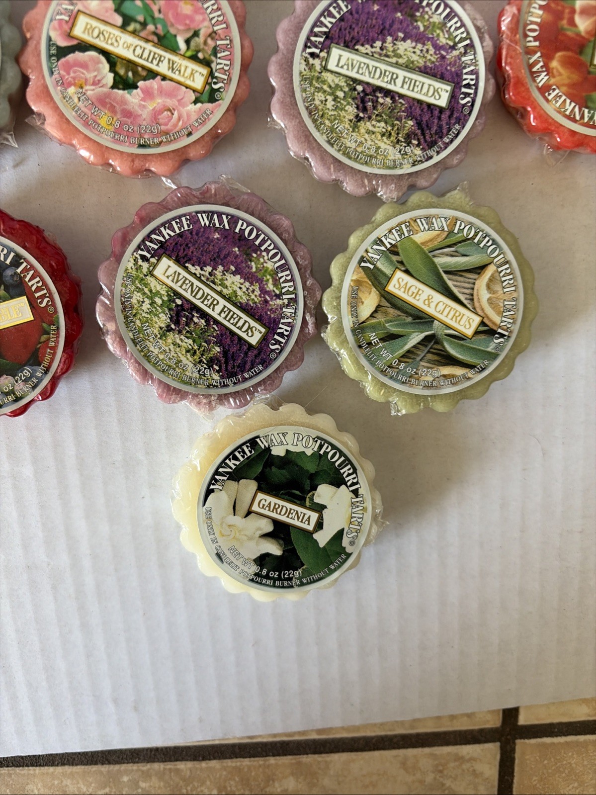 Yankee Candle Tarts Wax Melts Potpourri 11 Piece Lot Lavender Berry Tulips Sage