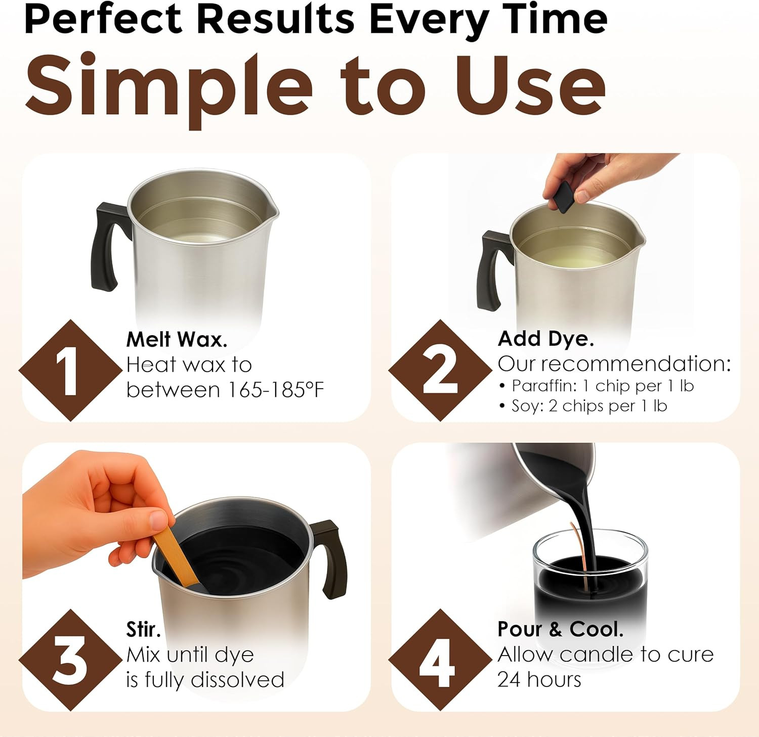 Brown Candle Dye – Made in The USA – Safe and Easy to Use – Premium Candle Makin