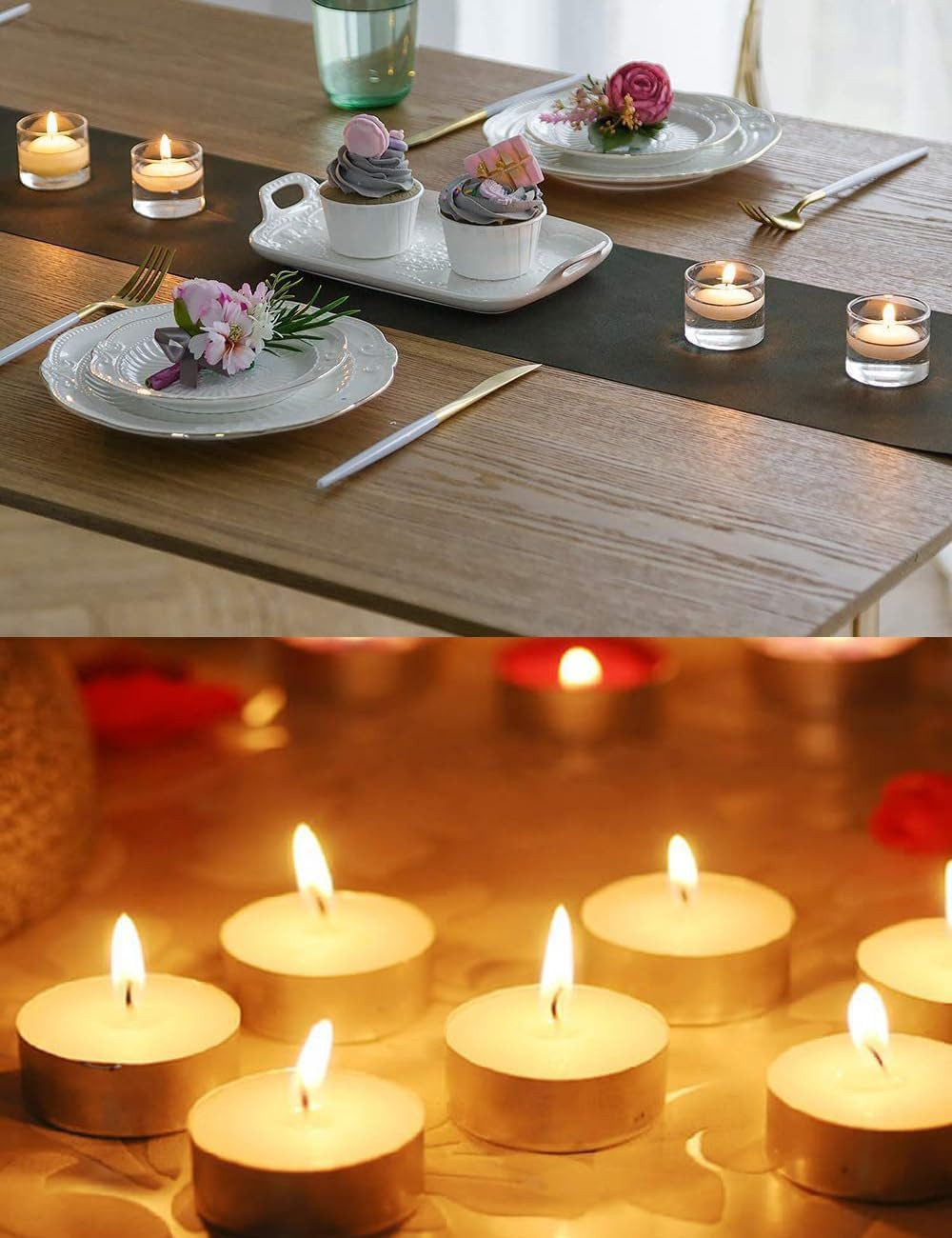 20 Pieces 1.5 Inch Valentine’s Day Floating Candles, Unscented Floating Candles