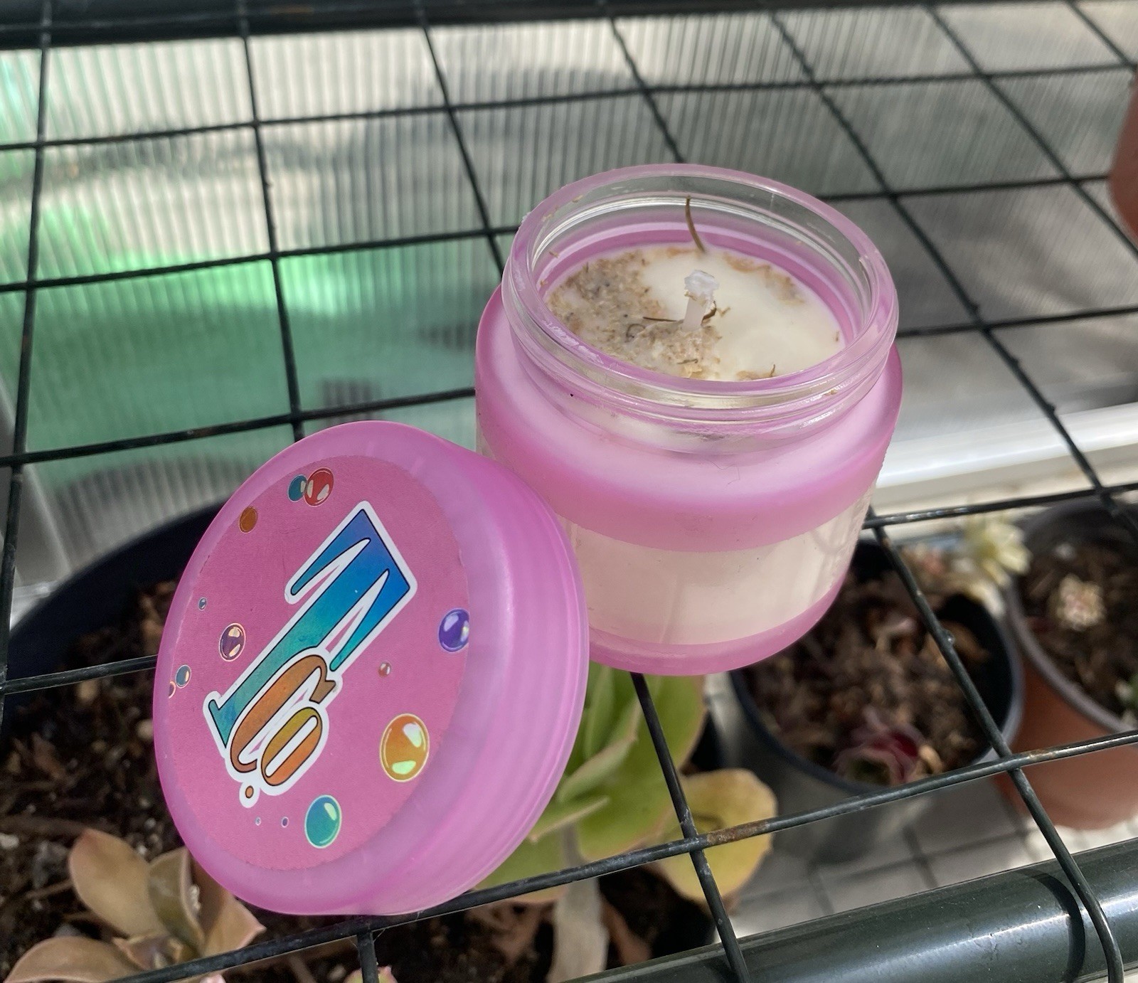 Handmade Banana Orange Soy Botanical Glass Jar Mini Candle