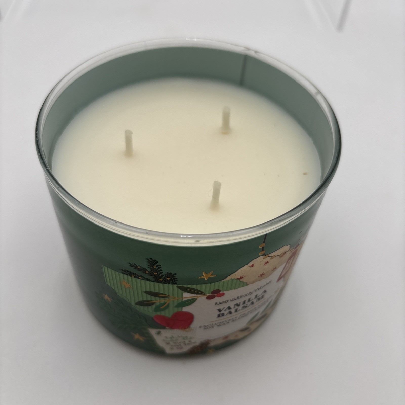 Bath & Body Works VANILLA BALSAM 3 Wick CANDLE 25-45 Hrs Christmas Holiday NEW