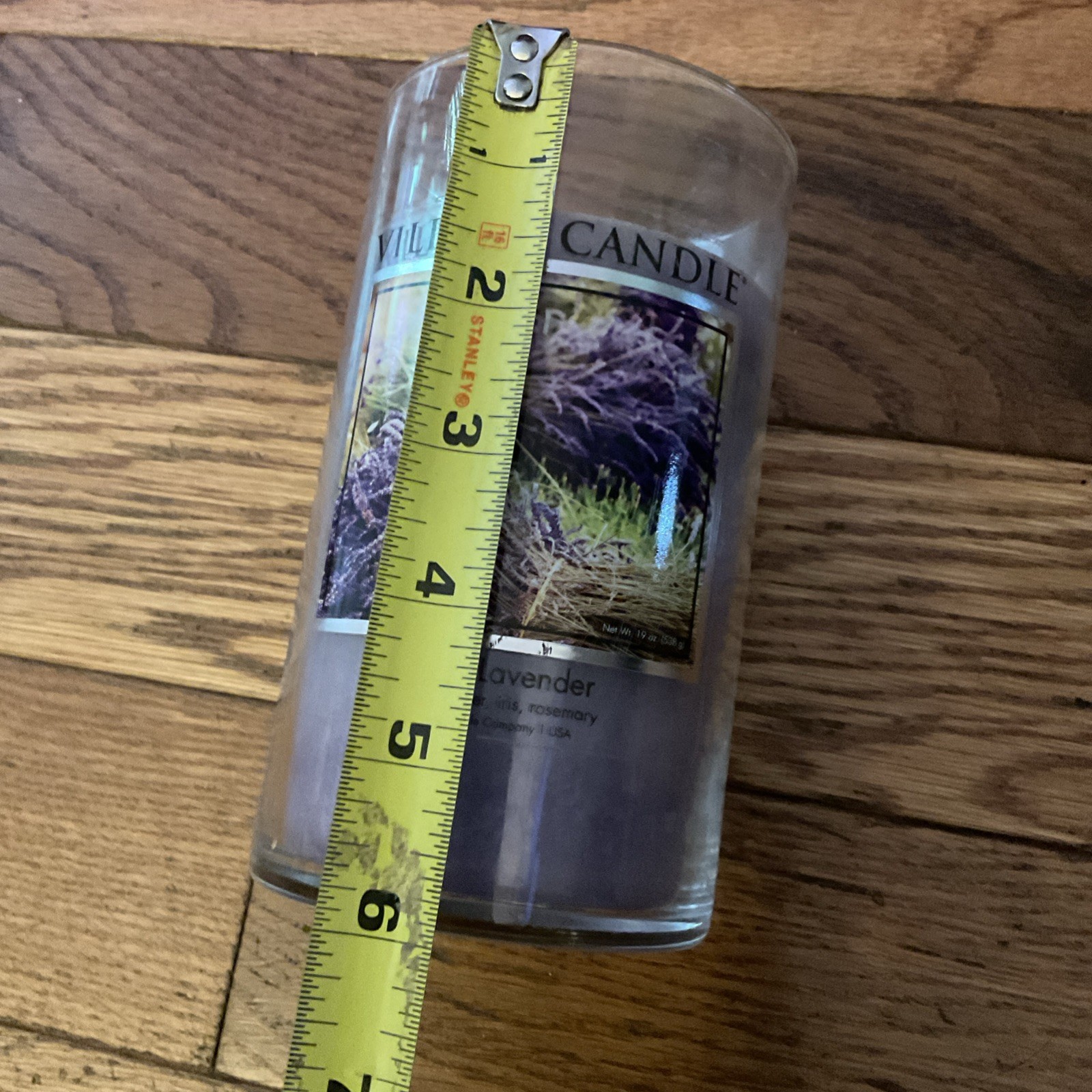 Yankee Candle French Lavender 2 Wick Burned 1 Time Jar 24 OZ 23036 Bathroom