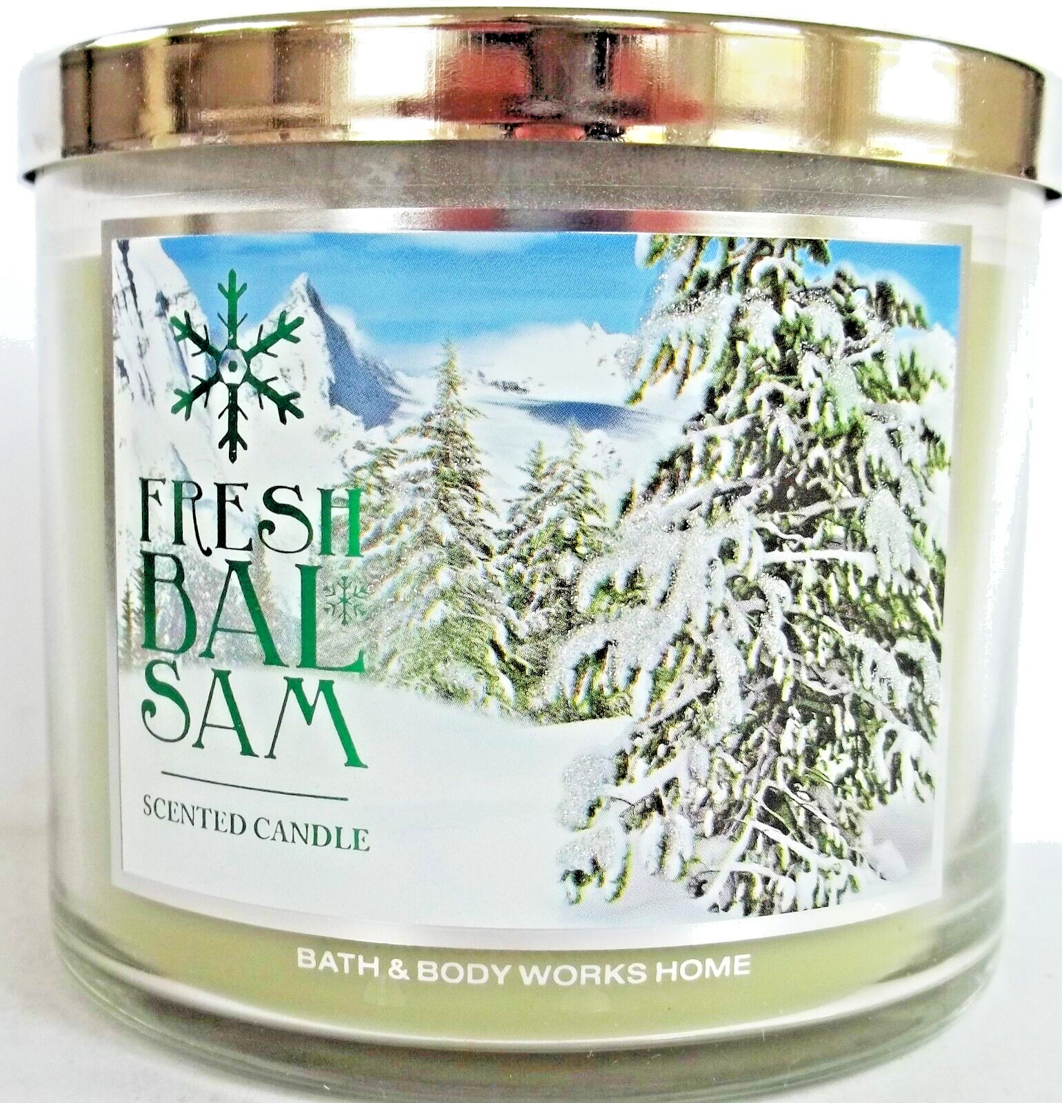Bath Body Works Home FRESH BALSAM 3 Wick Scented Candle, 14.5 oz., NEW
