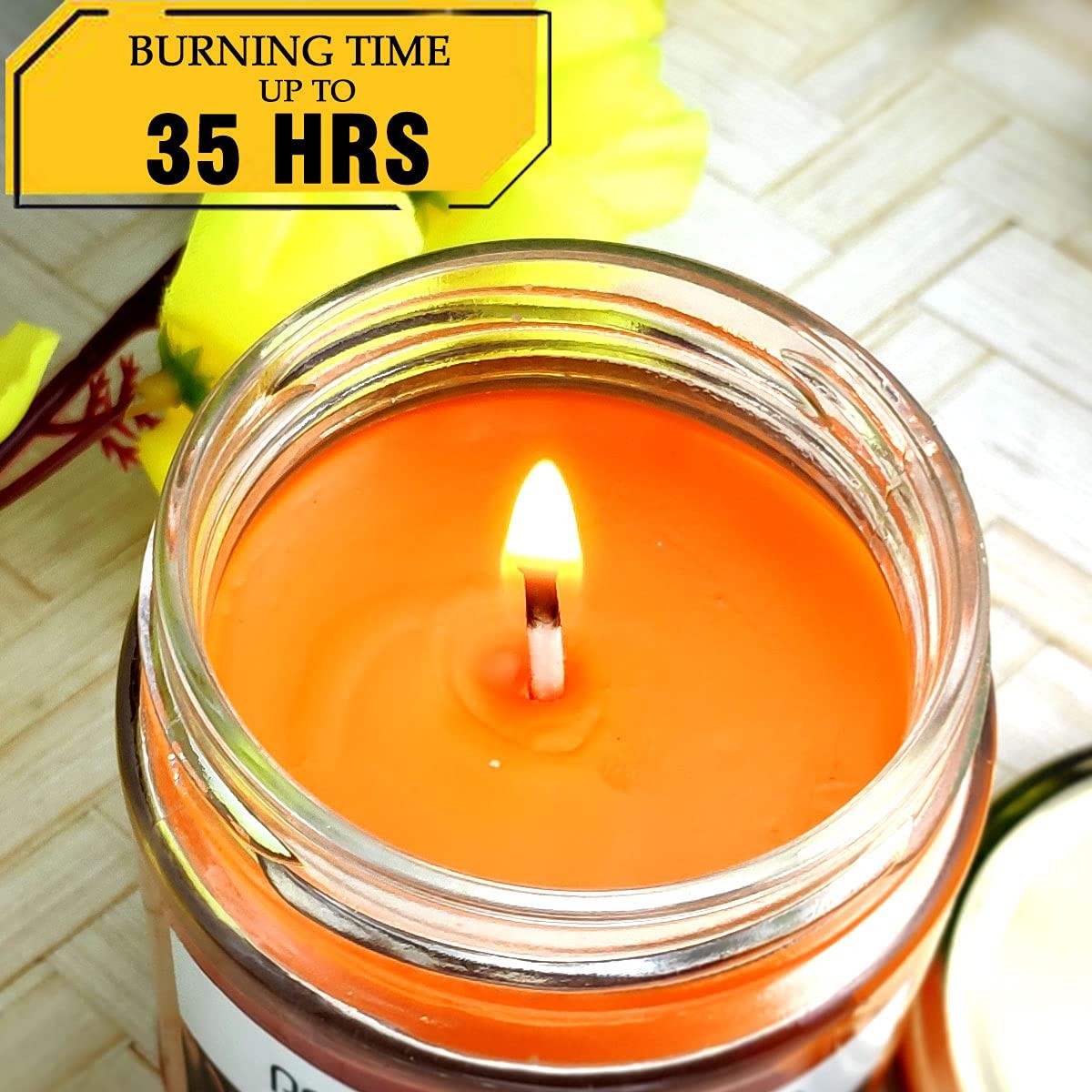 Peepalcomm Sandalwood Scented Wax Jar For Diwali Decoration 135gm