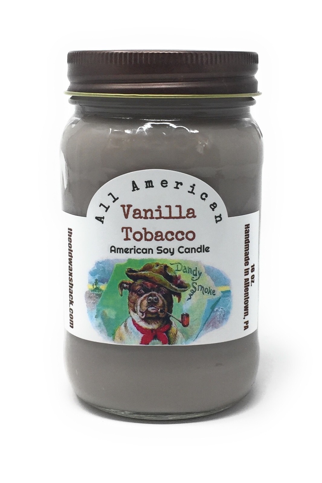 Vanilla Tobacco – Pure Soy Candle – Hand Poured In Mason Jar – SHIPS FREE