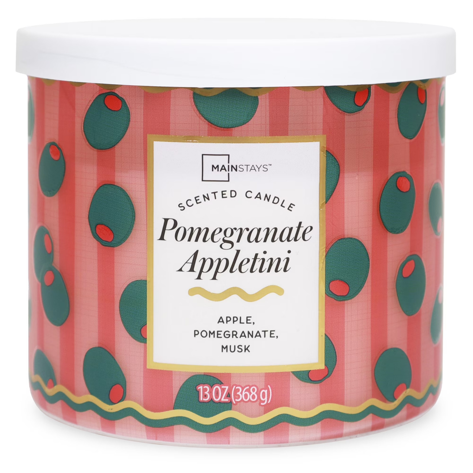 3-Wick Pomegranate Appletini Scented Candle, 13 oz Free Shipping in 2 Days…