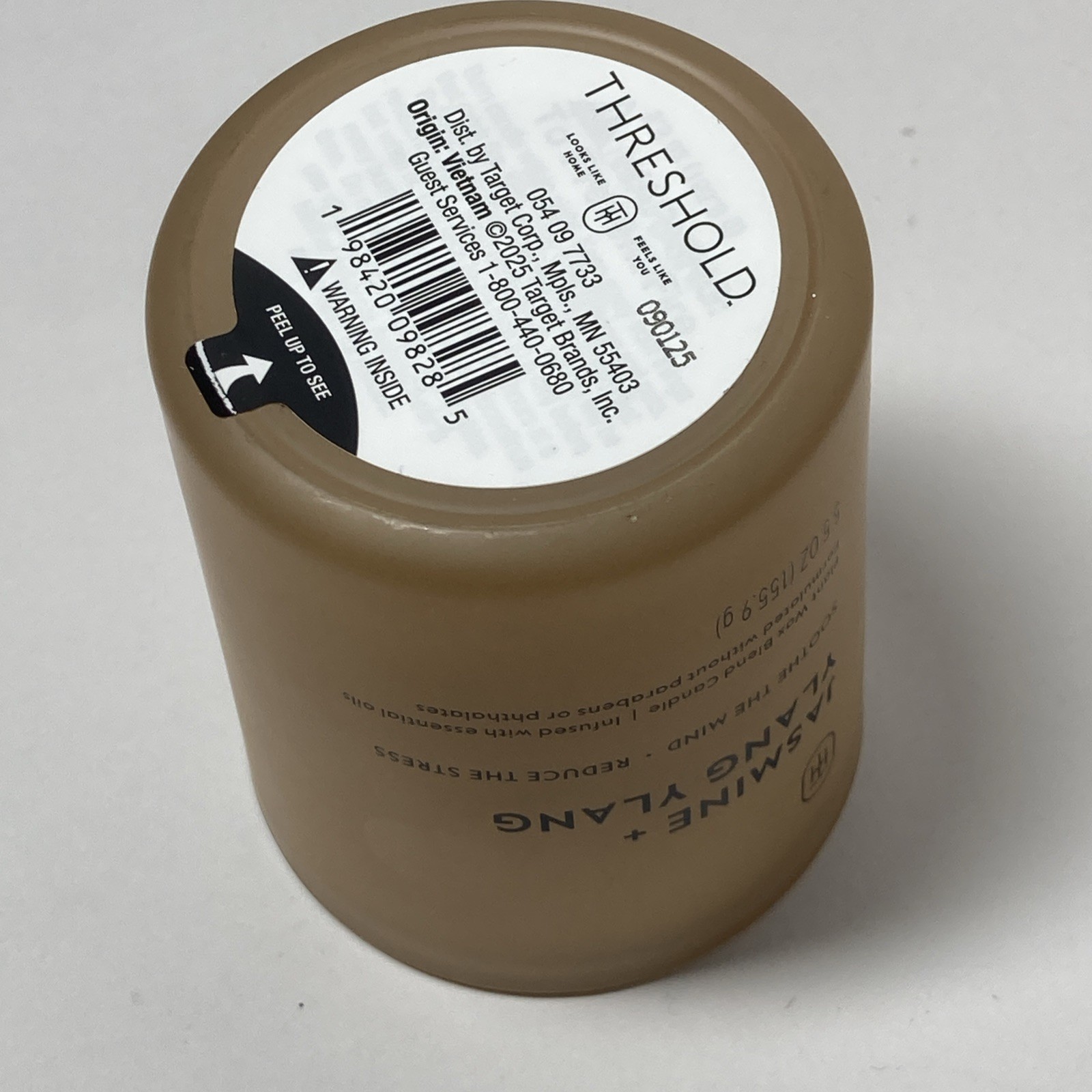 Threshold 5.5oz Jasmine & Ylang Ylang 1 Wick Scented Candle Plant Wax Essen Oil