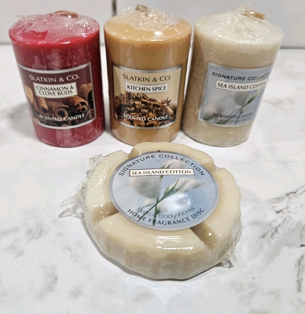 LOT OF (4) NEW SEALED ITEMS SLATKIN & CO. (3) VOTIVES (1) TART