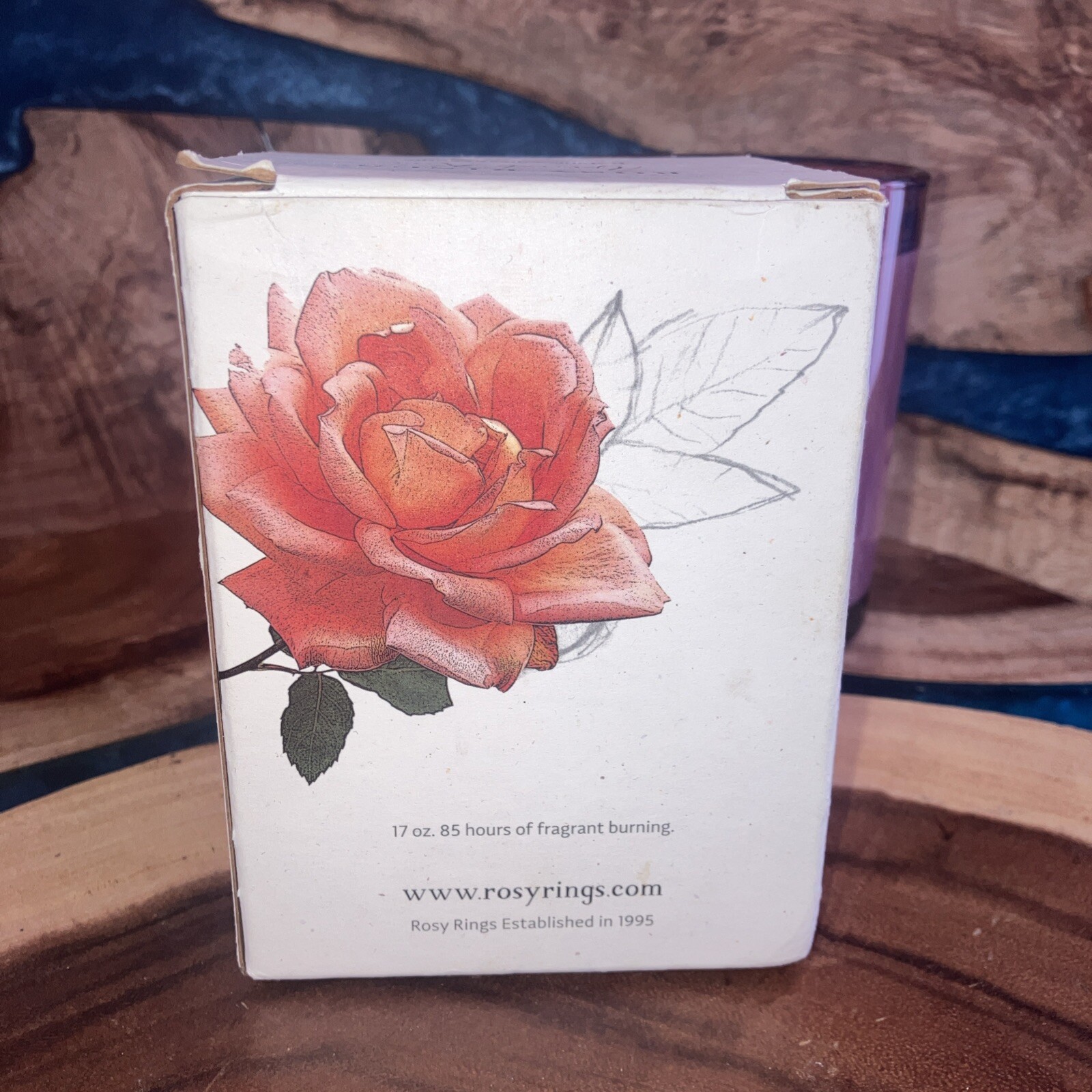 Rosy Rings ( Apricot Rose ) Botanica Glass Candle 17 Oz 85 Hours New.