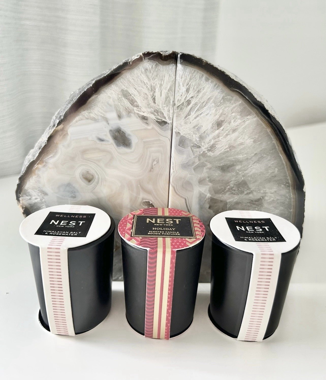 Nest 3 Small Travel Size Scented Candles in Scent Holiday & Wellness