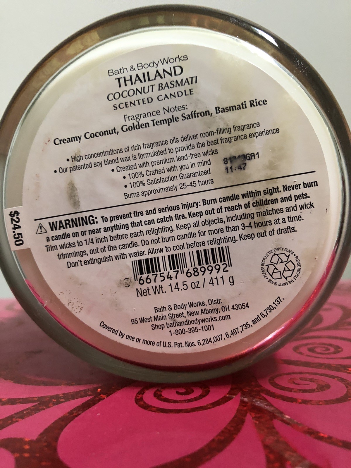 Bath & Body Works COCONUT BASMATI Aromatherapy Candle THAILAND RARE Delicious