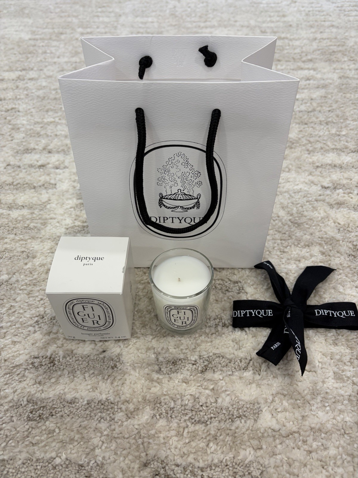 Diptyque Figuier Fig Tree Candle Small Candle 2.4 oz 70g Bag Packaging